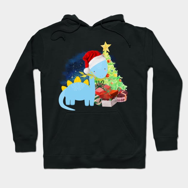 Brachiosaurus: a Dinosaur Christmas Hoodie by tribbledesign